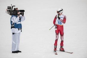 Thomas Pfyl grüsst ohne Abfahrtsmedaille.