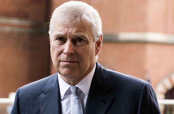 epa09680607 (FILE) - Britain&#039;s Prince Andrew, Duke of York arrives at the Francis Crick Institute in Central London, Britain, 14 July 2017 (reissued 12 January 2022). A New York court on 12 Janua ...