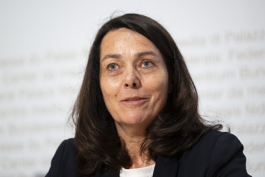 Franziska Herren, Initiantin Initiative, spricht an der Pressekonferenz zum Kampagnenstart der Volksinitiative 'Fuer eine sichere Ernaehrung durch Staerkung einer nachhaltigen inlaendischen Produ ...