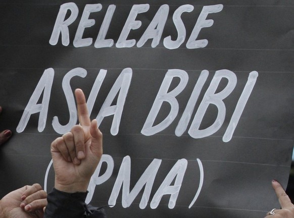Demonstration zur Freilassung von Asia Bibi.