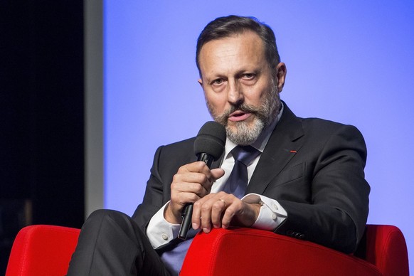 Daniel Vasella, ehem. CEO und VR-Praesident Novartis, spricht waehrend dem Europa Forum in Luzern am Montag, 15. Mai 2017. (KEYSTONE/Alexandra Wey)
