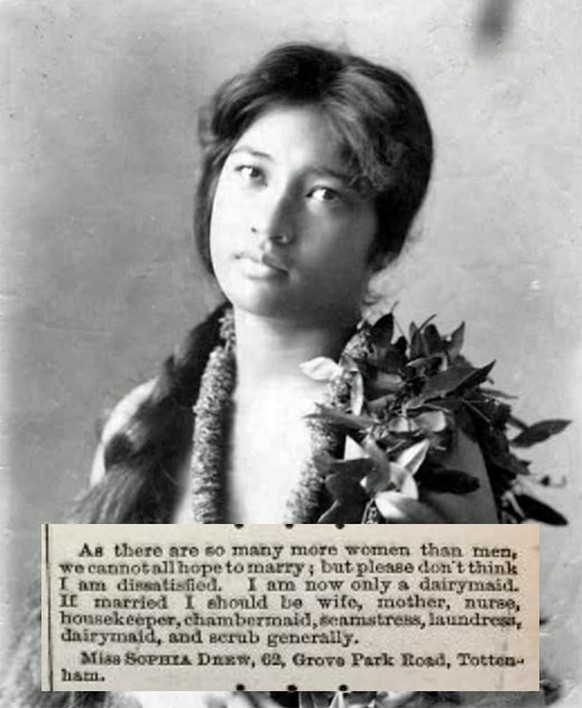 portrait of a Hawaiian woman, circa 1904. 🖤
https://www.instagram.com/thevictoriangallery/

An 1889 Magazine Asked Women Why They Think They’re Single. The Replies Were Hilarious