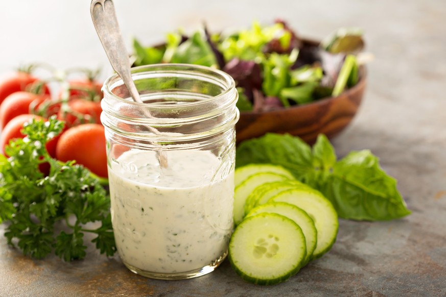 Ranch dressing homemade homemade salad food vegetables