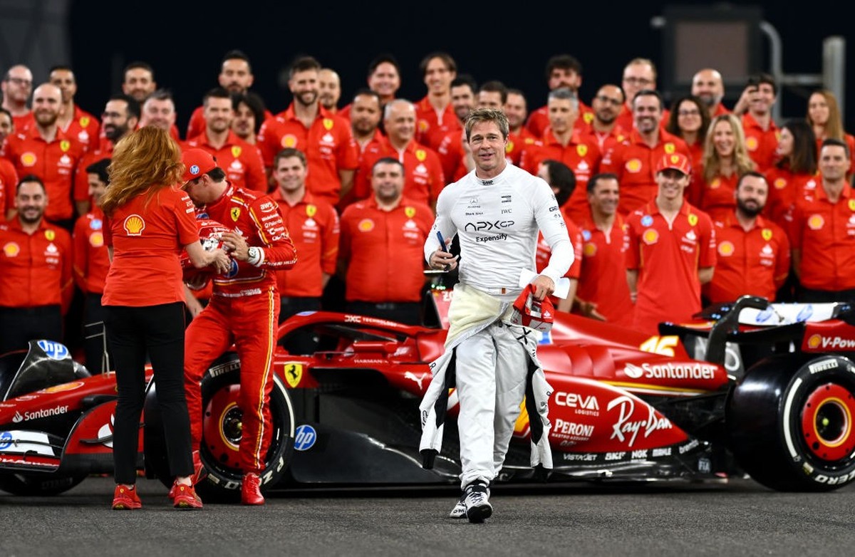 Brad Pitt et Javier Bardem au Grand Prix d'Abu Dhabi