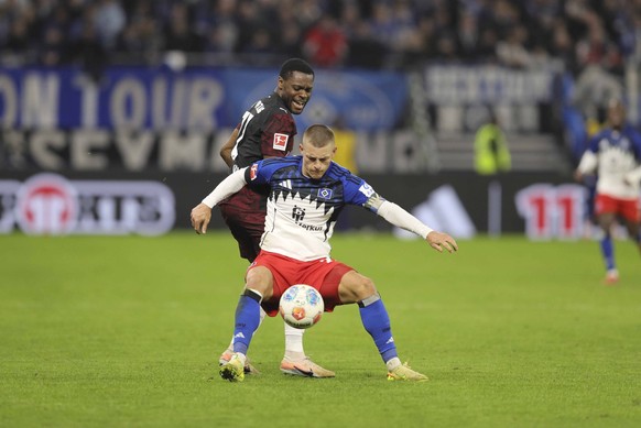 Foto : Miro MUHEIM HSV gegen Ridle BAKU Leipzig Fussball Bundesliga , 24. Spieltag am So. 01.03.2026 Hamburger SV - RB Leipzig *** Photo Miro MUHEIM HSV vs Ridle BAKU Leipzig Soccer Bundesliga , 24 Ma ...
