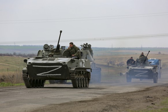Russische Panzer in der Nähe von Mariupol: Die Kämpfe in der Hafenstadt gehen weiter.