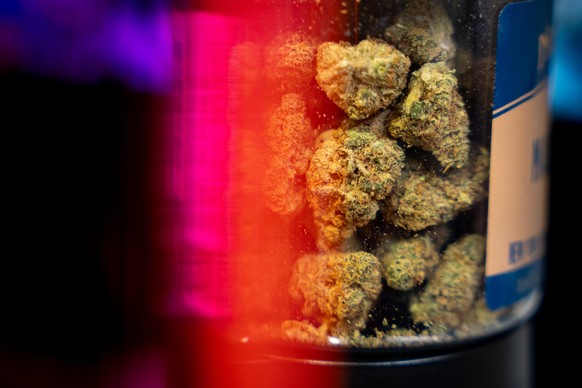 Marijuana products are displayed at Housing Works Cannabis Co., Thursday, April 23, 2026, in New York. (AP Photo/Angelina Katsanis)
Trump Marijuana Reclassification