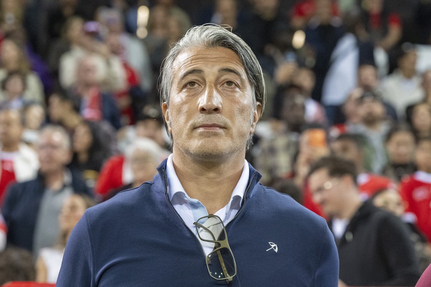 Trainer Murat Yakin from Switzerland bevoere the Game at the UEFA Nations League, Leaegue B, Group 1 soccer match between Switzerland and Slovenia in the Thermoplanarena in Luzern, Switzerland, Saturd ...