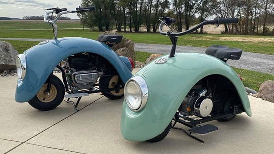 A mini scooter made with VW Beetle fenders: The VOLKSPOD