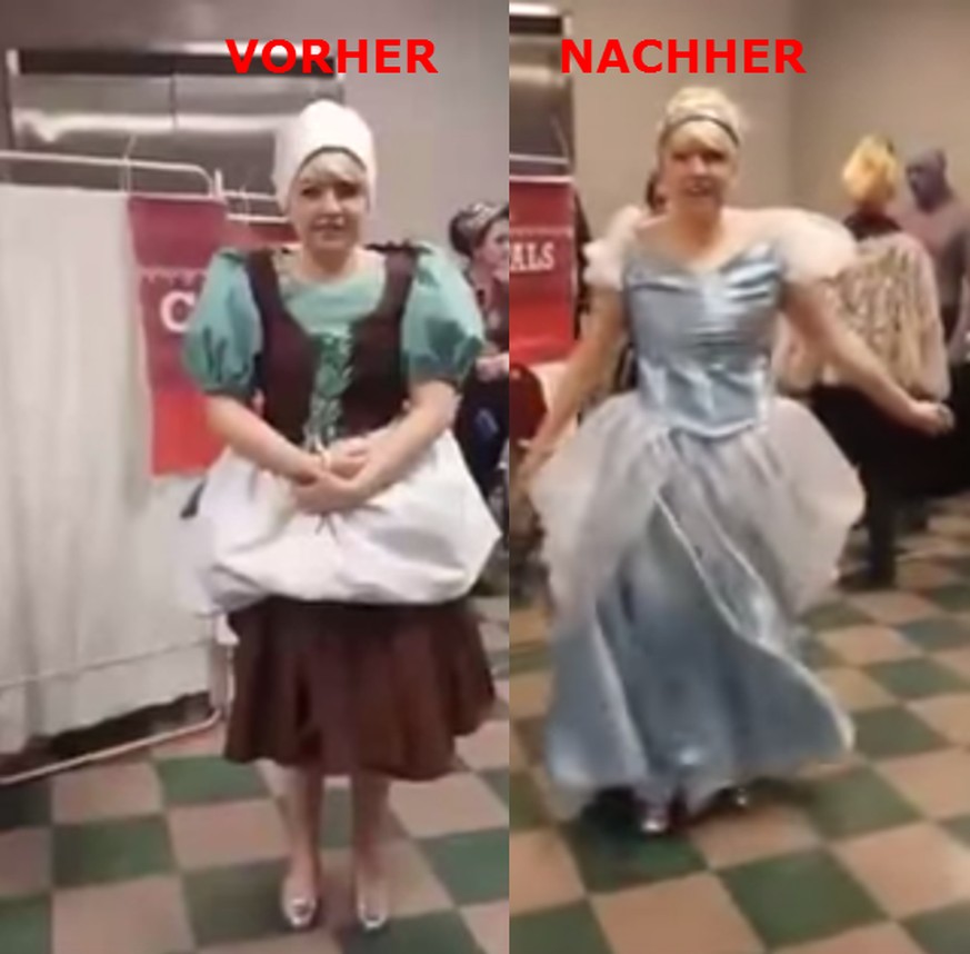 Vom Bauernmädchen zur Ball-Königin in 19 Sekunden – das beste Halloween-Kostüm der Welt