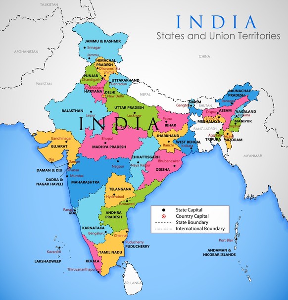 Indien, das seit 2023 einwohnerreichste Land der Welt.
