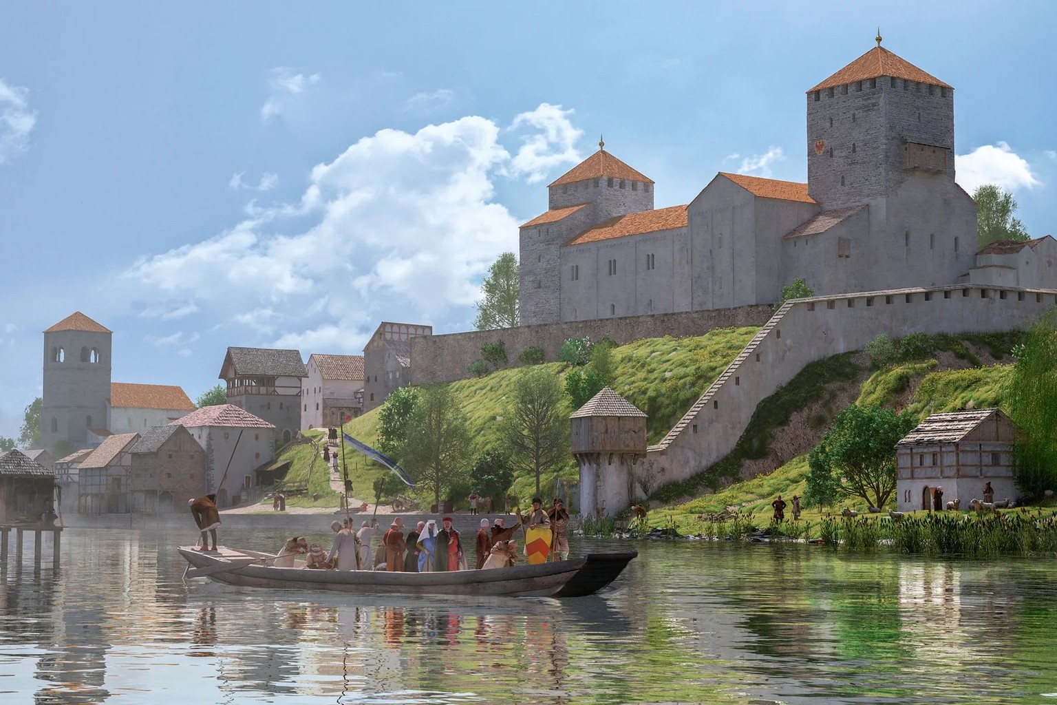 Um 1218 hatte sich die Zürcher Pfalz zur Burg gewandelt.
https://www.stadt-zuerich.ch/de/stadtleben/stadtportraet/zuerichs-geschichte/archaeologie/stadt/auswertungen-themen/zuerich-1218.html#download_ ...