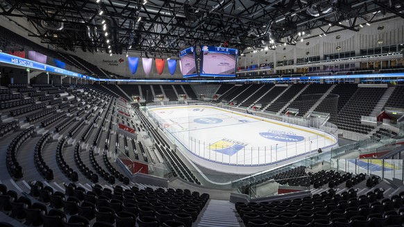 Blick in die Swiss Life Arena, das Stadion der ZSC Lions, fotografiert am Freitag, 14. Oktober 2022 in Zuerich. (KEYSTONE/Christian Beutler)