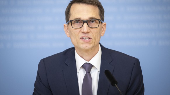 Swiss National Bank&#039;s (SNB) Chairman of the Governing Board Martin Schlegel speaks during a media briefing at the Swiss National Bank in Zurich, Switzerland, on Thursday, September 25, 2025. (KEY ...