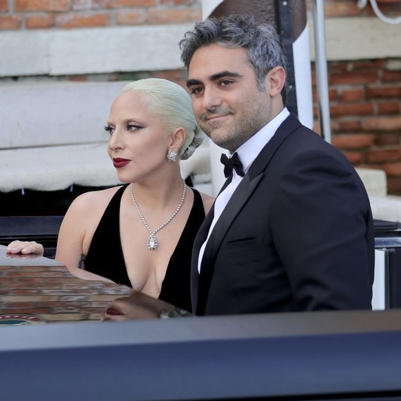 VENICE, ITALY - SEPTEMBER 04: Lady Gaga and Michael Polansky are seen at the 81st Venice International Film Festival on September 04, 2024 in Venice, Italy. (Photo by Jacopo Raule/FilmMagic)
