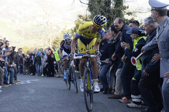 Contador in einem der brutalsten Aufstiege des Radkalenders.