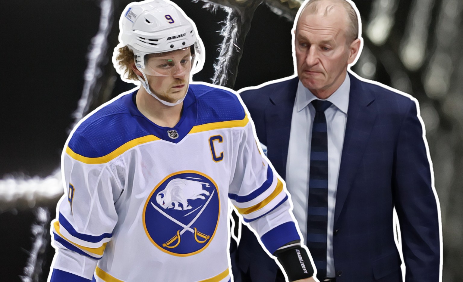 Vom Erfolg weit entfernt: Jack Eichel und Ralph Krueger in Buffalo.