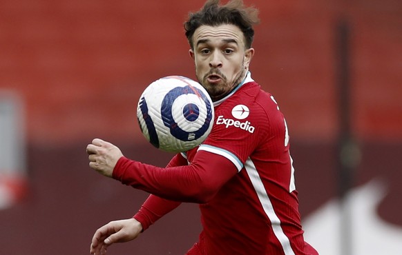 epa09059530 Xherdan Shaqiri of Liverpool in action during the English Premier League soccer match between Liverpool FC and Fulham FC in Liverpool, Britain, 07 March 2021. EPA/Phil Noble / POOL EDITORI ...