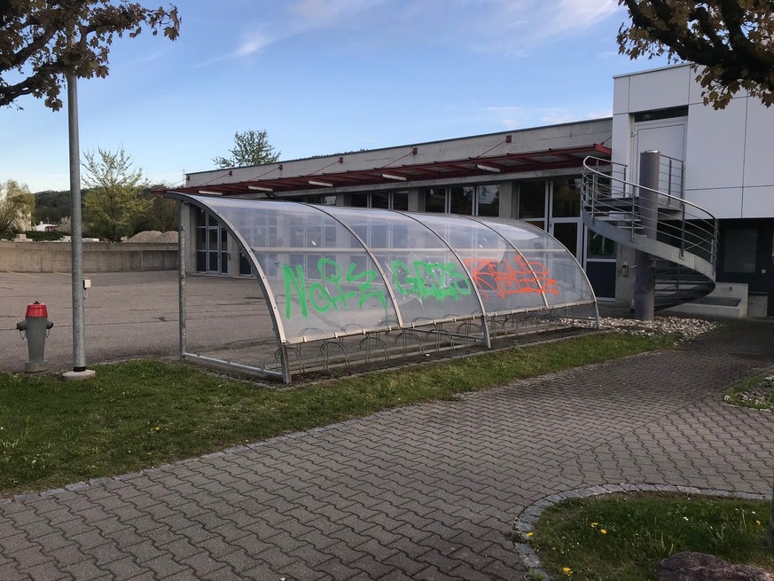 Schäden und Schmierereien nach einer Party im Clubhaus des FC Stein in Stein AG.