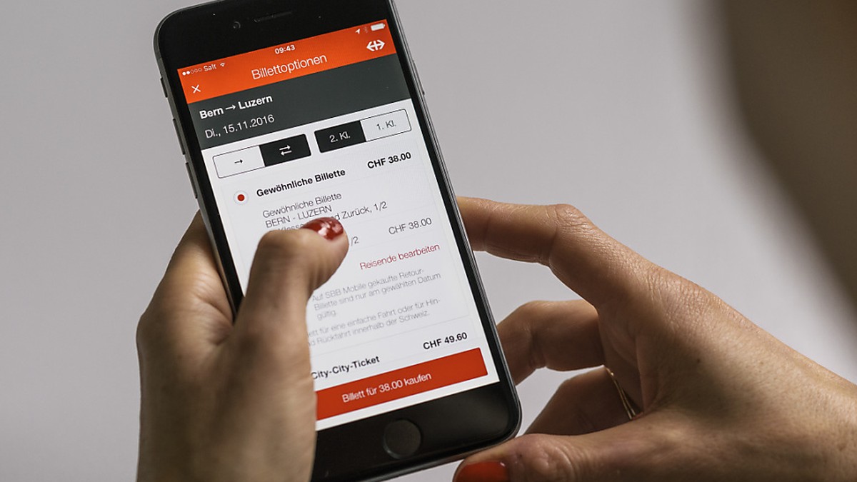 app mobile des CFF pour l'achat de billet