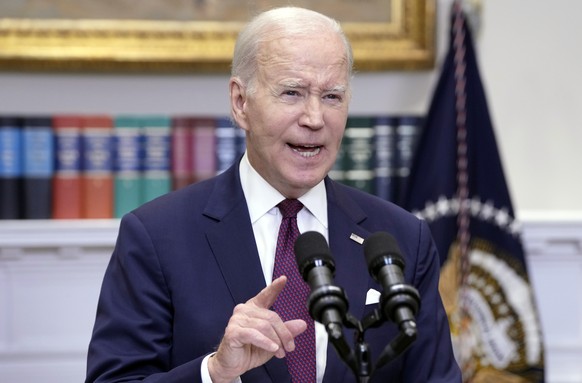 epa10717853 US President Joe Biden delivers remarks on the US Supreme Court decision in the case of &#039;Students For Fair Admissions, Inc. v. President And Fellows Of Harvard College&#039; that was  ...