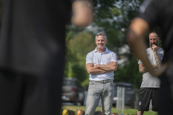 A moment during the resumption of FC Lugano&#039;s training with FC Lugano Sports Director Sebastian Pelzer, at the Caslano sports ground, Wednesday 25 June, Caslano..(KEYSTONE/Ti-Press/Samuel Golay)
