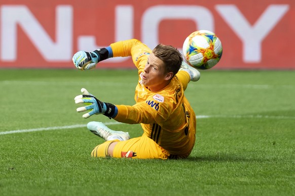 Basels Torhueter Jonas Omlin im Fussball Meisterschaftsspiel der Super League zwischen dem FC Basel 1893 und dem FC Lugano im Stadion St. Jakob-Park in Basel, am Sonntag, 1. September 2019. (KEYSTONE/ ...