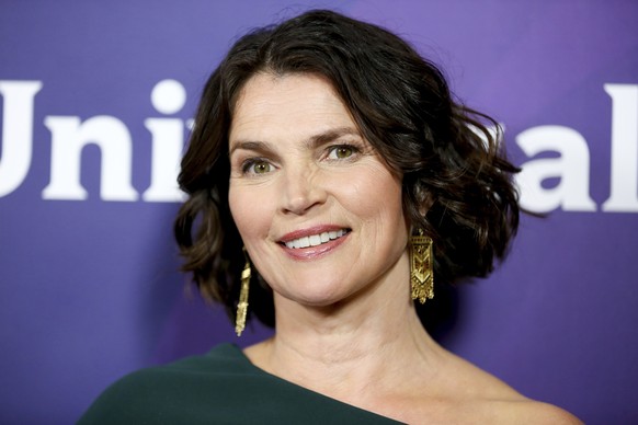 FILE - Julia Ormond, a cast member in the television series &quot;Incorporated,&quot; arrives at the NBCUniversal Television Critics Association summer press tour on Wednesday, Aug. 3, 2016, in Beverl ...