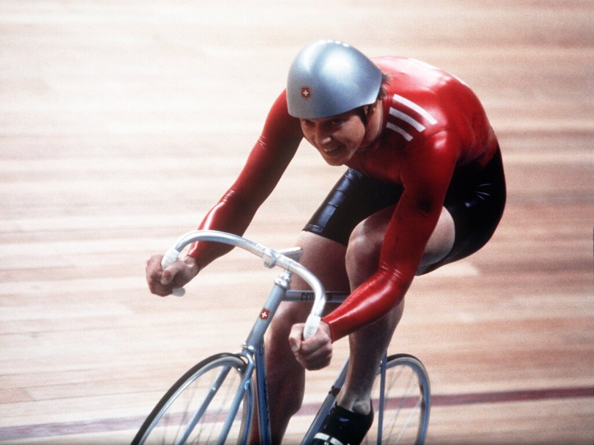 Robert Dill-Bundi lors de son titre olympique