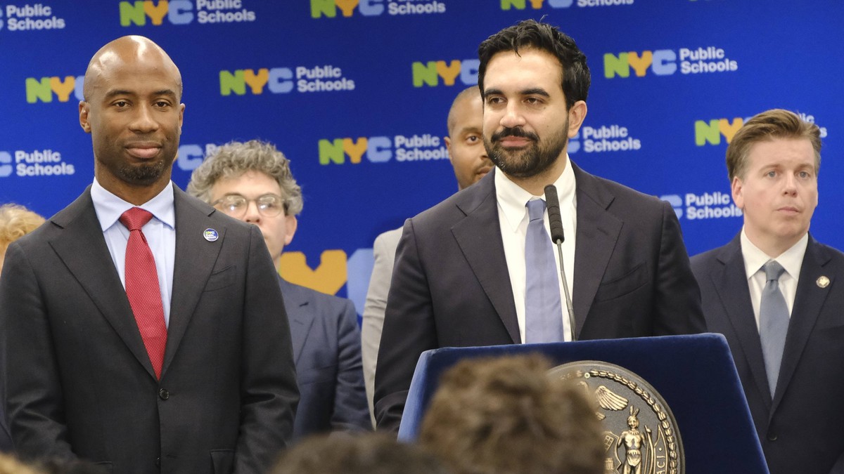 BROOKLYN, NY - SEPTEMBER 2: Mayor Zohran Kwame Mamdani and Schools Chancellor Kamar H. Samuels today announceda moratorium on student-facing generative Artificial Intelligence AI use in schools, along ...