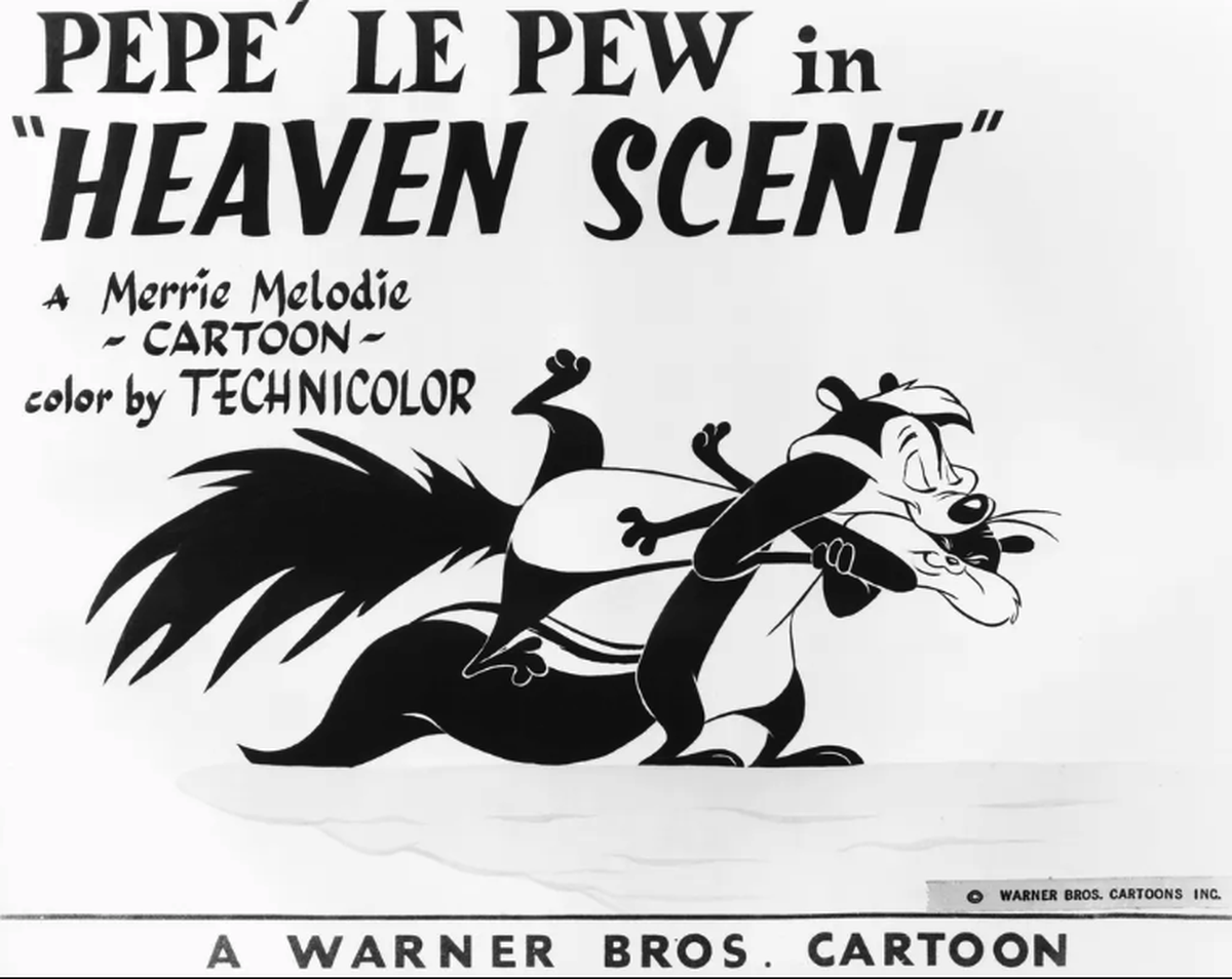 Stinktier Pepé mit Katzendame Penelope (Filmplakat von 1956)