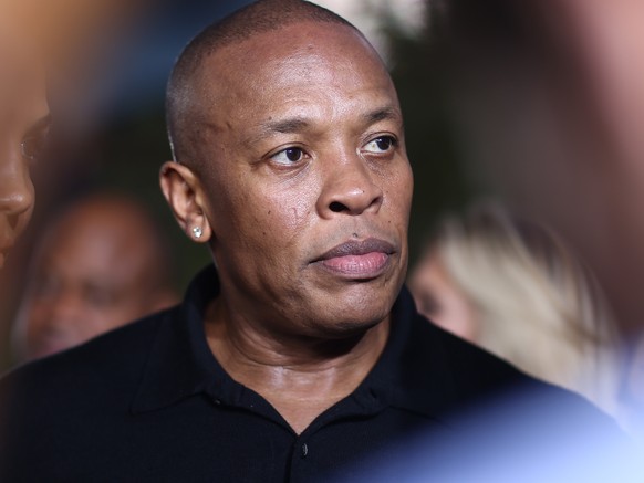 Dr. Dre arrives at the Los Angeles premiere of "Straight Outta Compton" at the Microsoft Theater on Monday, Aug. 10, 2015. (Photo by John Salangsang/Invision/AP)