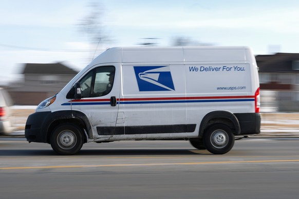 FILE - A United States Postal Service truck drives through Detroit, Feb. 24, 2025. (AP Photo/Paul Sancya, File)
USPS Missing Mail