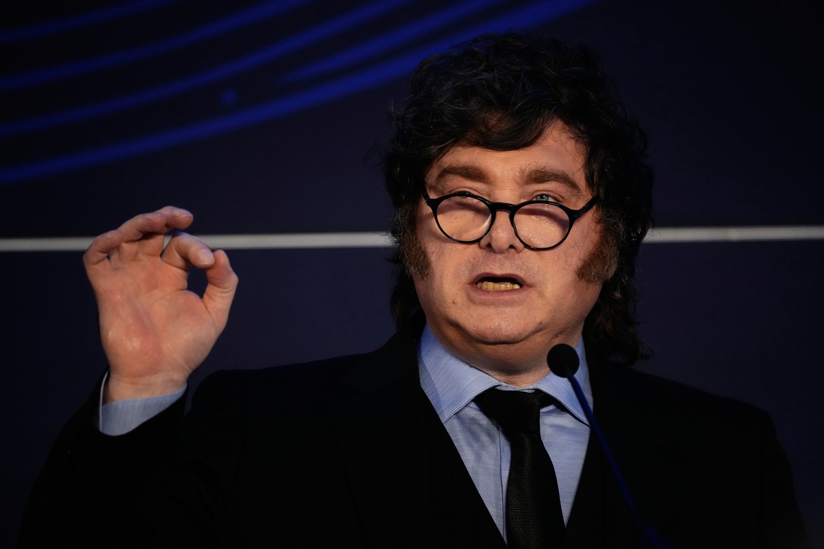 Argentina's President Javier Milei delivers a statement at the Organisation for Economic Co-operation and Development (OECD) headquarters, ahead of the ''Argentina Week'', an  ...