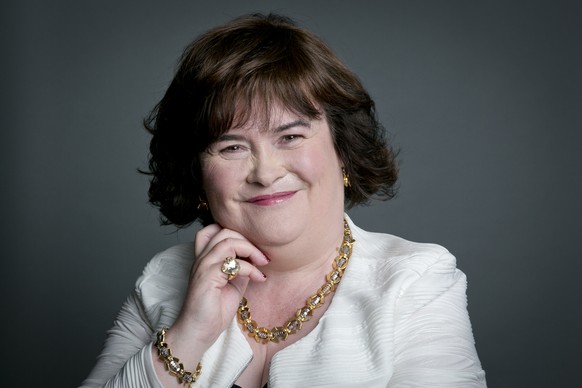 This June 24, 2014 photo shows Scottish singer Susan Boyle poses for a portrait in promotion of her upcoming US tour in New York. (Photo by Amy Sussman/Invision/AP)
