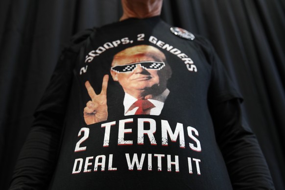 Bo McDaniell, a supporter of President Donald Trump, attends a Trump campaign rally, Friday, Feb. 21, 2020, in Las Vegas. (AP Photo/Patrick Semansky)
Bo McDaniell