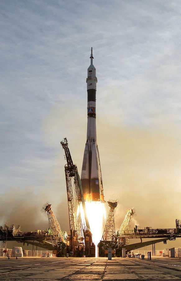 Sojus-FG-Rakete beim Start. Die bisher meistgeflogene Rakete ist ein sehr zuverlässiges Trägersystem.