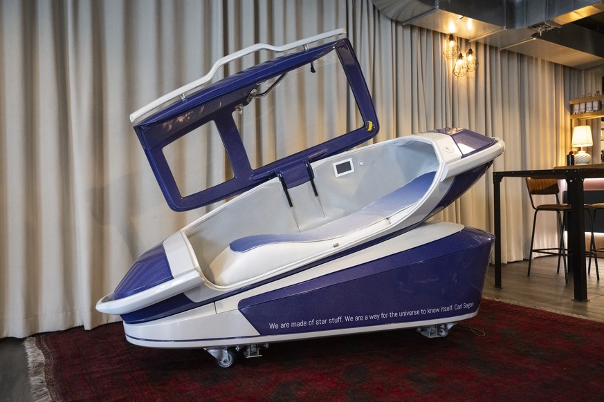 CAPTION CORRECTION: CORRECTS DATE IN CAPTION FOR THE WHOLE SERIES ON THE SARCO DEATH CAPSULE - The Sarco death capsule developed by Exit International, with which a euthanasia patient can die within s ...