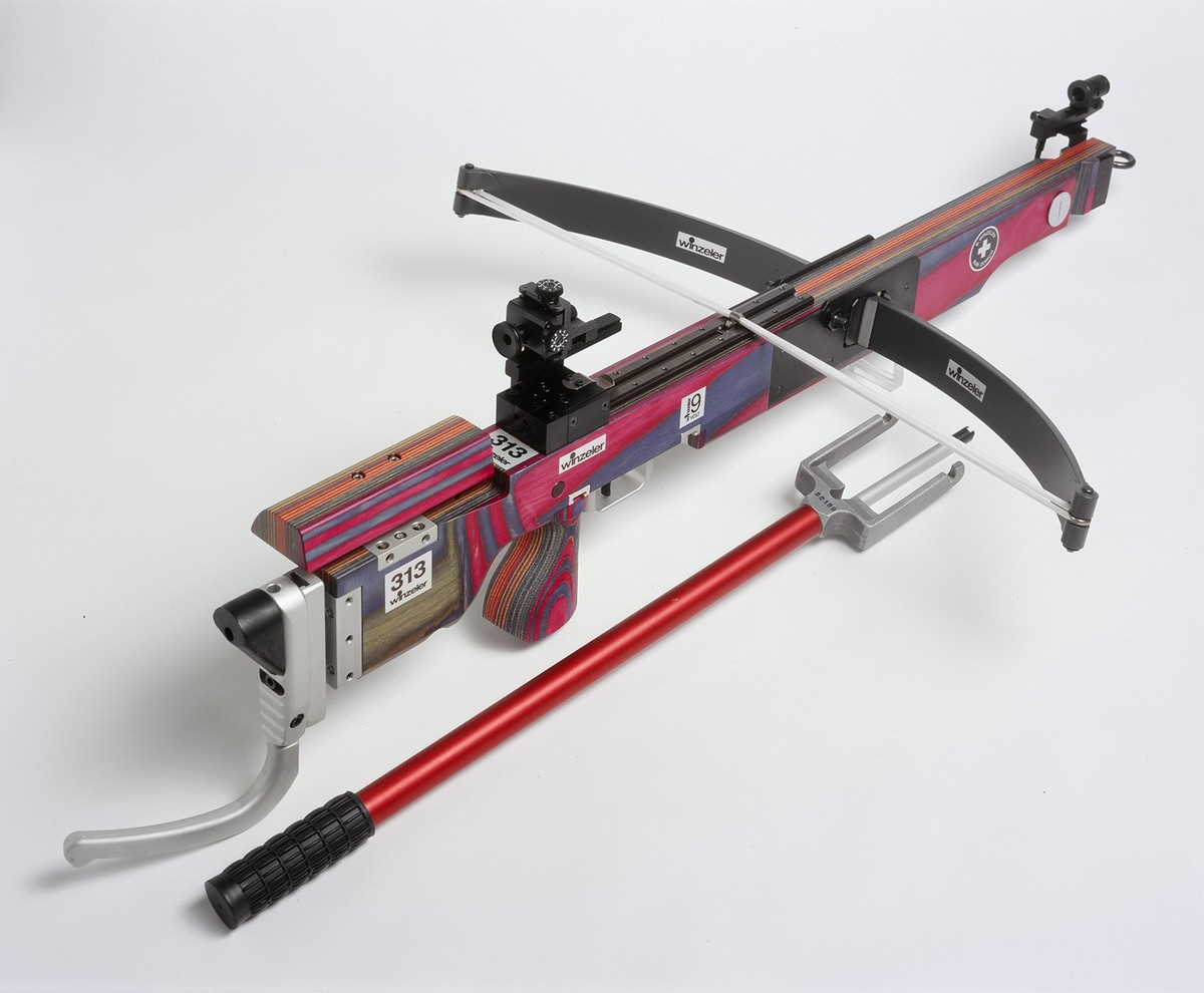 Moderne Armbrust vom Typ Winzeler 313, 2005.
https://permalink.nationalmuseum.ch/100106949