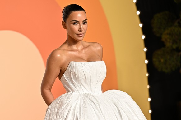 FILE - Kim Kardashian arrives at the Vanity Fair Oscar Party on March 2, 2025, in Beverly Hills, Calif. (Photo by Evan Agostini/Invision/AP, File)
Kim Kardashian