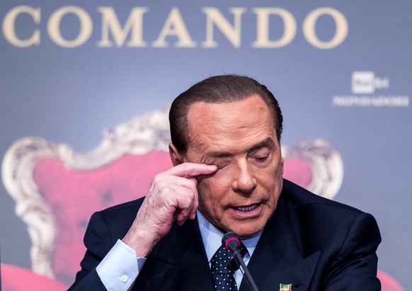 epa08642012 (FILE) - Former Italian Prime Minister Silvio Berlusconi attends the launch of &#039;Soli al comando&#039;, the latest book of Italian journalist Bruno Vespa in Rome, Italy, 13 December 20 ...