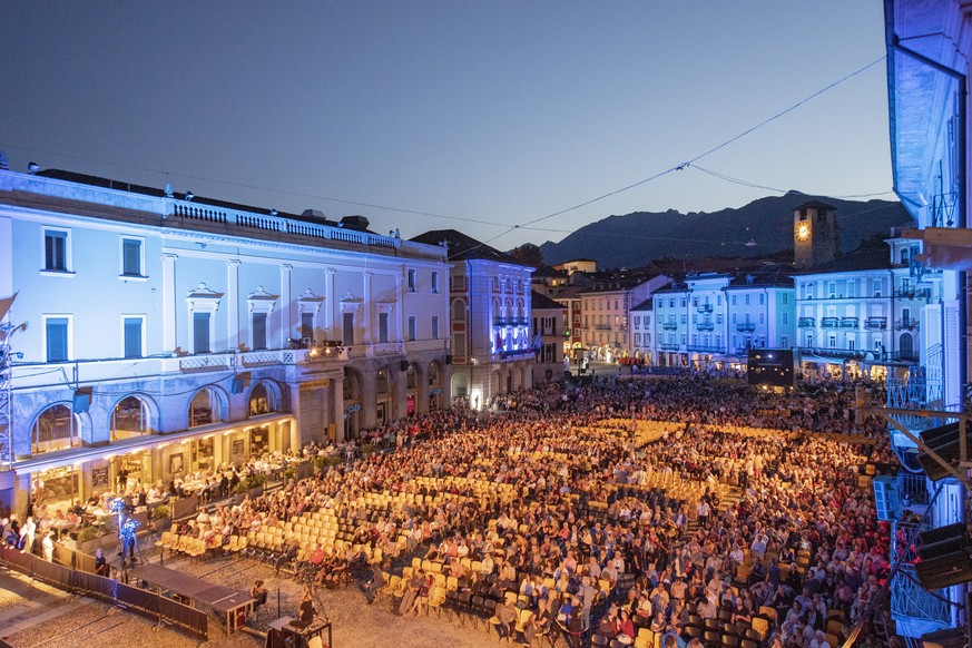 epa07773750 General view of the Piazza Grande at the 72th Locarno International Film Festival in Locarno , Switzerland, 14 August 2019. The Festival del film Locarno runs from 07 to 17 August. EPA/URS ...