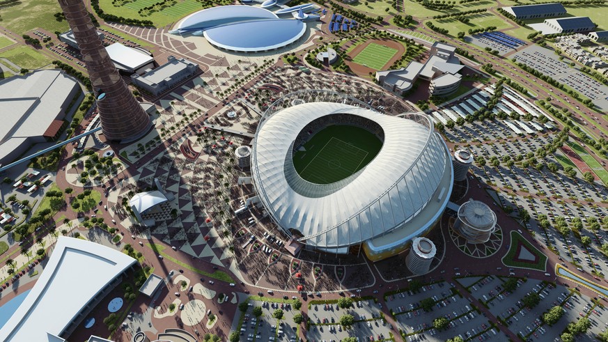 DOHA, QATAR: In this handout image supplied by Qatar 2022, this artists impression represents Khalifa International Stadium. Qatar will host the FIFA World Cup in 2022. (Photo by Handout/Supreme Commi ...