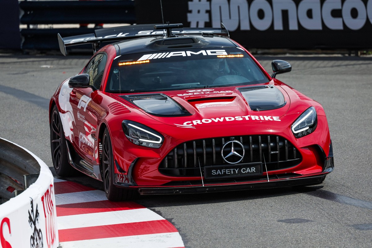 The FIA Mercedes-AMG GT Black Series Safety Car during the Formula 1 Grand Prix de Monaco 2024, 8th round of the 2024 Formula One World Championship, WM, Weltmeisterschaft from May 23 to 26, 2024 on t ...