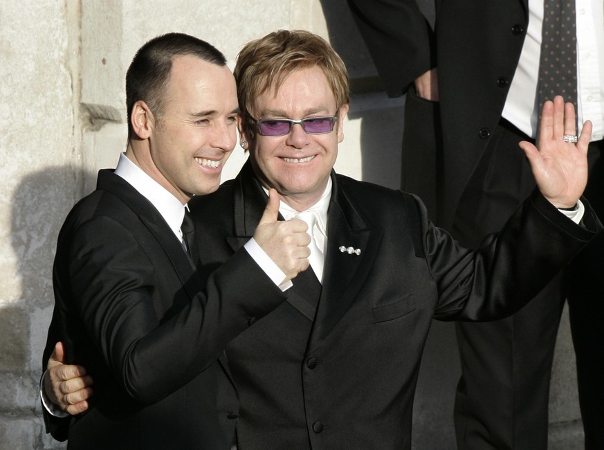 David Furnish mit Elton John