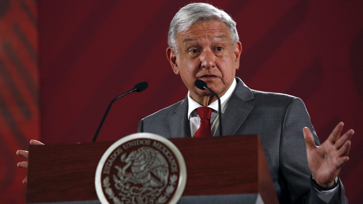 Mexico&#039;s President Andrés Manuel López Obrador says Mexico will not respond to U.S. President Donald Trump&#039;s threat of coercive tariffs with desperation, but instead push for dialogue, durin ...