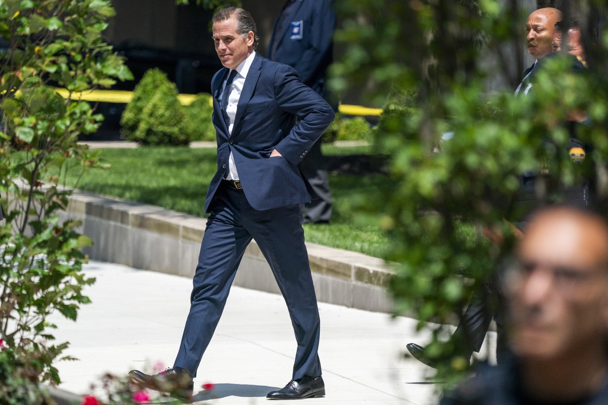epa10770131 Hunter Biden departs the US Federal District Court in Wilmington, Delaware, USA, 26 July 2023. Hunter Biden's hearing ended with him pleading not guilty after US District Judge Maryel ...