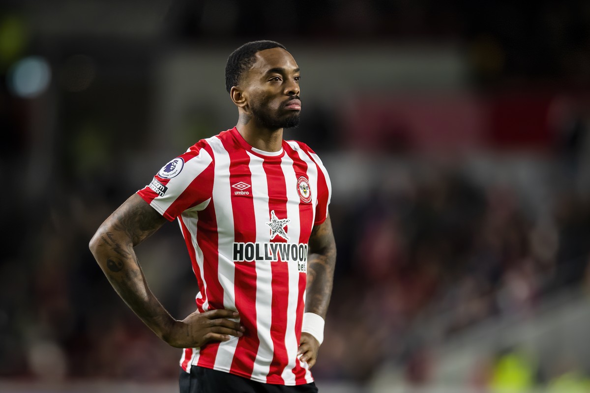 FILE - Brentford's Ivan Toney during the Premier League soccer match between Brentford and Bournemouth at the Community Stadium in London, England, Saturday, Jan. 14, 2023. Toney has been suspend ...