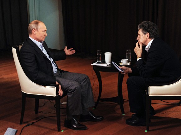 Wladimir Putin beantwortet die Fragen des ARD-Journalisten.&nbsp;