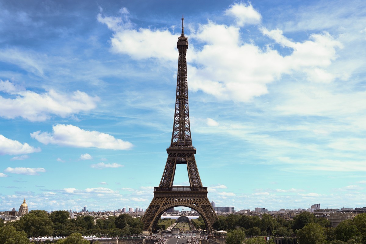 epa10797045 The Eiffel tower at Place Trocadero in Paris, France, 12 August 2023. According to Societe D'exploitation De La Tour Eiffel (SETE) 'lit.: Eiffel Tower Operating Company', th ...